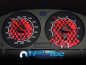 Preview: Speedometer Dials series for BMW E38 E39 E53 - BLACK vs RACE RED