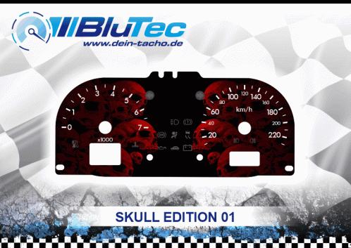 Speedometer Discs for Ford Fiesta MK6 - SKULL EDITION