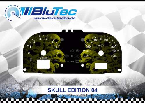 Tachoscheiben für Ford Fiesta MK6 - SKULL EDITION