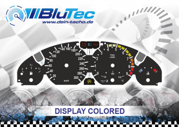 Speedometer Dials series for BMW E46 - DISPLAY COLORED
