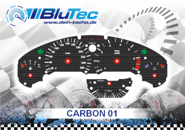 Speedometer Dials series for BMW E36 - CARBON EDITION