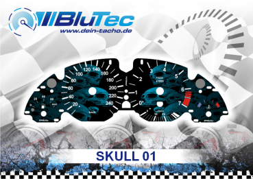 Speedometer Dials series for BMW E38 E39 E53 - SKULL EDITION