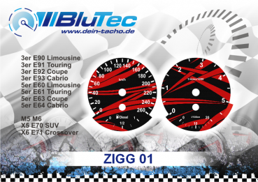 Speedometer Dials series for BMW E60-E64, E70-E71, E90-E93 6 Zylinder - ZIGG EDITION