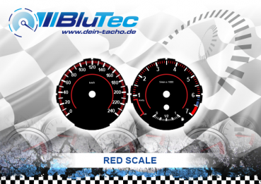 Speedometer Dials series for BMW LCI E81 E82 E84 E87 E88 - RED SCALE
