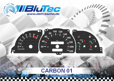 Speedometer Discs for Opel Astra F, Vectra A, Calibra - CARBON EDITION