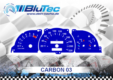 Tachoscheiben für Opel Astra F, Vectra A, Calibra - CARBON EDITION