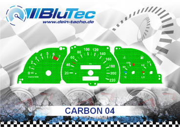 Tachoscheiben für Opel Astra F, Vectra A, Calibra - CARBON EDITION