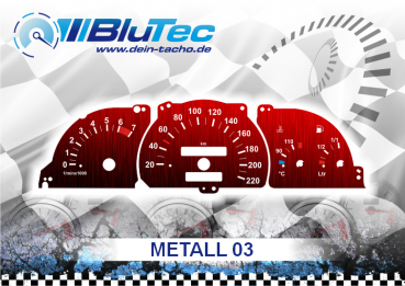 Tachoscheiben für Opel Astra F, Vectra A, Calibra - METALL EDITION