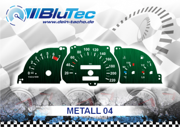 Tachoscheiben für Opel Astra F, Vectra A, Calibra - METALL EDITION