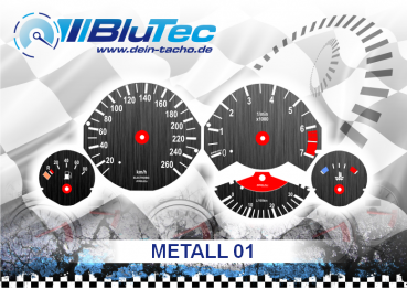 Speedometer Dials series for BMW E34 - METALL EDITION