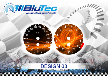 Speedometer Dials series for BMW E60-E64, E70-E71, E90-E93 6 Zylinder - Design Edition 03