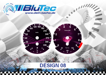 Speedometer Dials series for BMW E60-E64, E70-E71, E90-E93 6 Zylinder - Design Edition 08