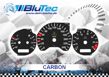 Speedometer Discs for Mercedes C-Klasse W202 - CARBON EDITION