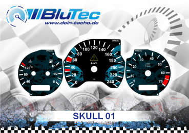 Speedometer Discs for Mercedes C-Klasse W202 - SKULL EDITION