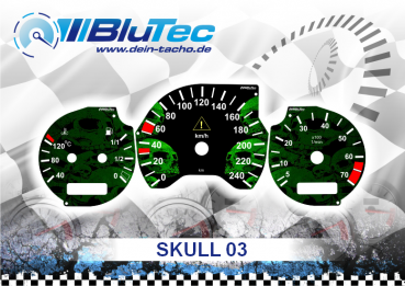 Tachoscheiben für Mercedes C-Klasse W202 - SKULL EDITION