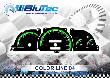 Tachoscheiben für Opel Astra F, Vectra A, Calibra - COLOR LINE 04