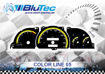 Tachoscheiben für Opel Astra F, Vectra A, Calibra - COLOR LINE 05