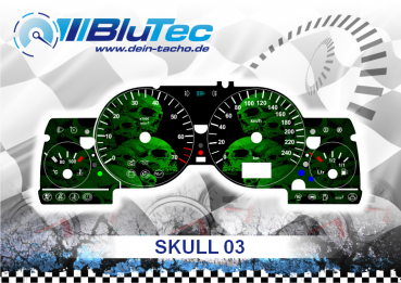 Tachoscheiben für Opel Astra G, Zafira A - SKULL EDITION