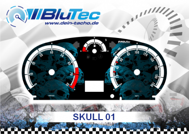 Speedometer Discs for Opel Corsa D - SKULL EDITION