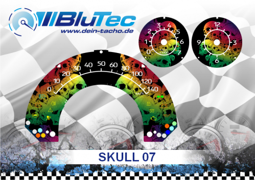 Speedometer Discs for Smart ForTwo 450 - SKULL EDITION