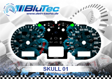 Speedometer Discs for VW Golf 4 - SKULL EDITION