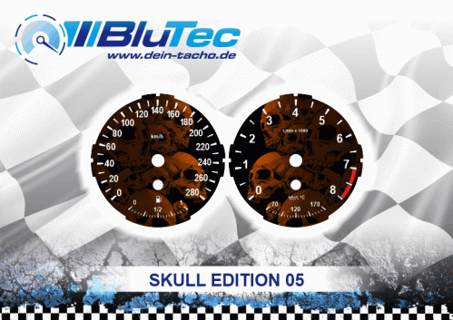 Speedometer Dials series for BMW E60-E64, E70-E71, E90-E93 4 Zylinder - SKULL EDITION