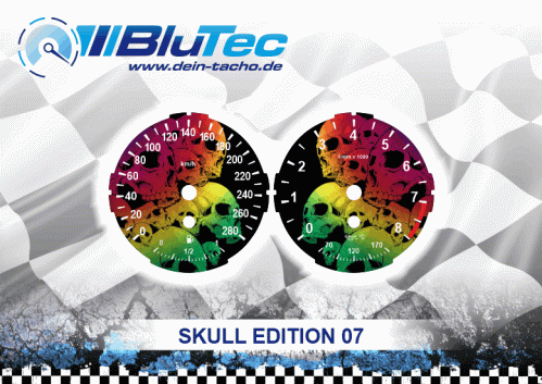 Speedometer Dials series for BMW E60-E64, E70-E71, E90-E93 4 Zylinder - SKULL EDITION