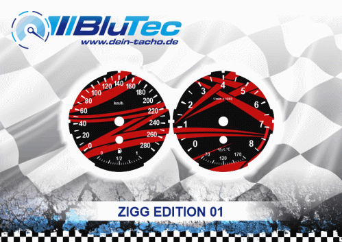 Speedometer Dials series for BMW E60-E64, E70-E71, E90-E93 4 Zylinder - ZIGG EDITION