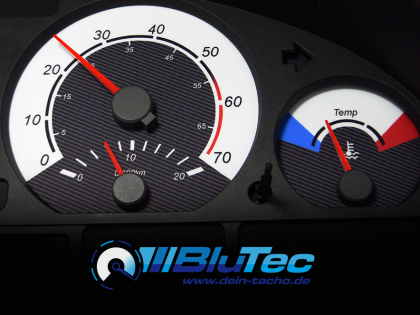 Speedometer Dials series for BMW E46 - WHITE vs CARBON