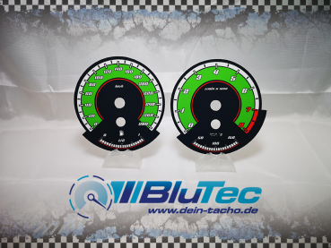 Speedometer Dials for series BMW E60-E64, E70-E71, E90-E93 6 Zylinder - NEW FACE GREEN