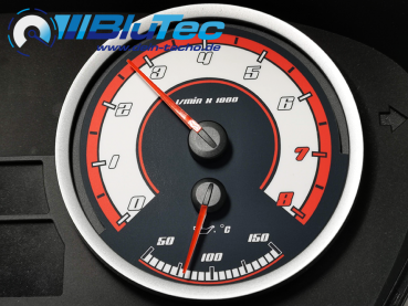 Speedometer Dials for series BMW E60-E64, E70-E71, E90-E93 6 Zylinder - NEW FACE WHITE