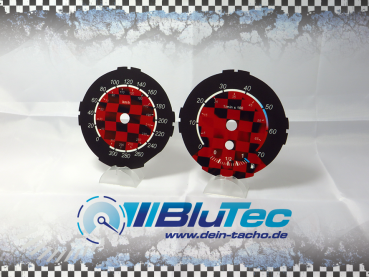 Speedometer Dials series for BMW E81 E82 E84 E87 E88 - BLACK vs RACE RED