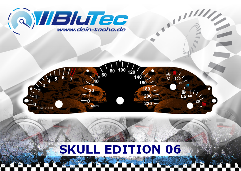 Tachoscheiben für Opel Vectra B - SKULL EDITION