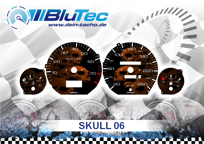 Tachoscheiben für Audi 100 200 C4 - SKULL EDITION