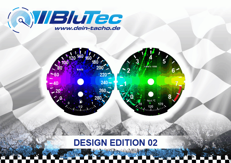 Tachoscheiben Modellreihe BMW E60-E64, E70-E71, E90-E93 4 Zylinder - Design Edition 02