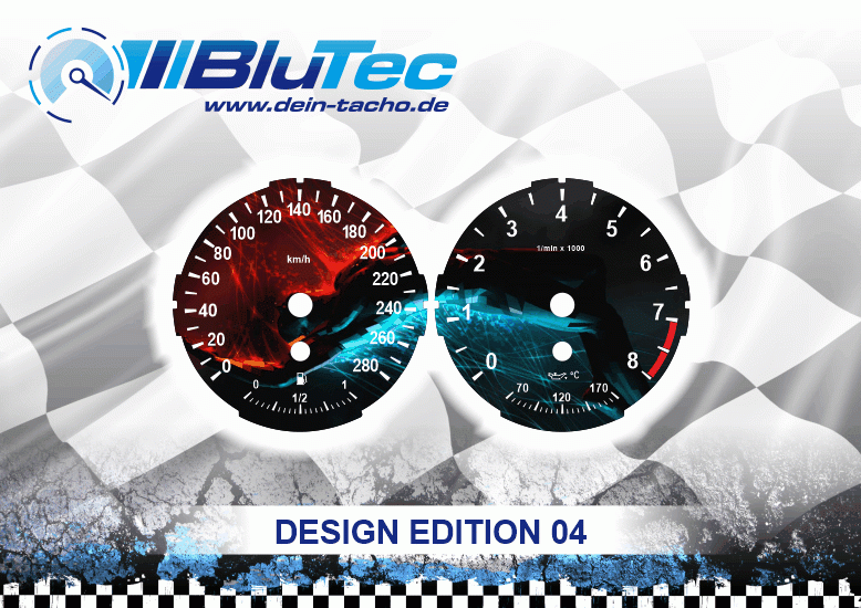 Speedometer Dials series for BMW E60-E64, E70-E71, E90-E93 4 Zylinder - Design Edition 04