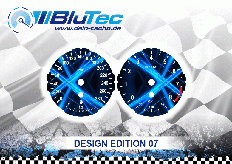 Speedometer Dials series for BMW E60-E64, E70-E71, E90-E93 4 Zylinder - Design Edition 07