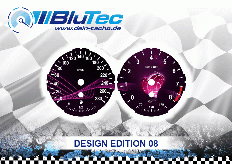 Speedometer Dials series for BMW E60-E64, E70-E71, E90-E93 4 Zylinder - Design Edition 08