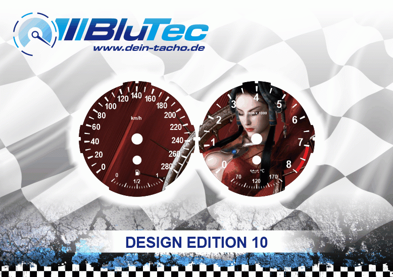 Speedometer Dials series for BMW E60-E64, E70-E71, E90-E93 4 Zylinder - Design Edition 10