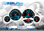 Speedometer Dials series for BMW E34 - SKULL EDITION